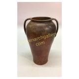 22in Runny Red Polychrome Floor vase