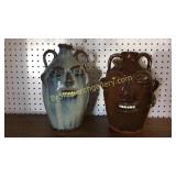 2 Walter Flemming Face Jugs,