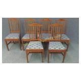 Set of Six Inlaid Federal Style Chairs