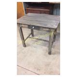 European Work Table in Gray Paint