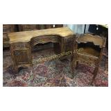 French Provincial Desk & Night Stand