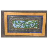 30 x 52 Jeweled American Stained Glass window