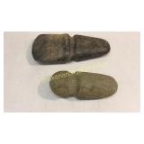 2 Native American Stone Club Heads