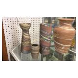 4 Pieces Niloak Misson, Swirl Pottery