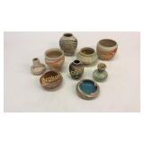 9 Pieces Nemadji and Sand Pottery