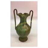 22” Green Polychrome Glaze Vase