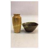 Burl Wood Bowl, Turned Wood Vase