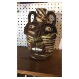 Signed BB Swirl Face Jug