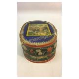 Hand Painted Banded Hat Box