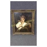 Oil On Canvas " Girl with Bird"