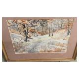 Watercolor Snow Scene