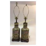 Pair Asian Porcelain Table Lamps