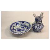 Canton Style Bowl and Pitcher