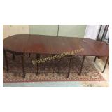 9 Ft Inlaid Mahogany Banquet Table
