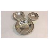 3 Sterling Bowls