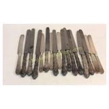 17 Mostly Sterling Handle Knives