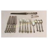 16 Pieces Mostly Sterling Flatware