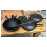 9 Pieces Cast Iron Cookware