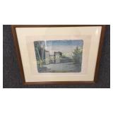 Etching of Gate, Artist Carlo Carra