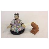 Asian Nodder, French Tile Bust of Asian Man