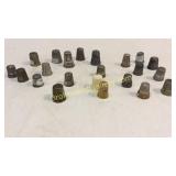 22 Thimbles, Including. Gold and Silver