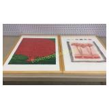 2 Signed Prints, Trees