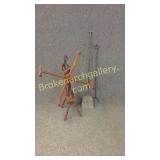 Flax Wheel & Fireplace Tools