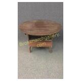 42" Round Pine Hutch Table