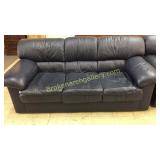 Blue Leather Sofa