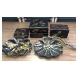 6 Pieces Asian Lacquer