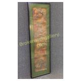 Framed Hand Painted Leather Panel