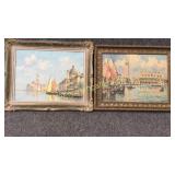 2 Venetian Landscape Paintings