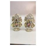 Pair Old Paris Spill Vases
