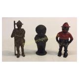 3 Cast Iron Figural Banks