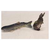 Royal Copenhagen Trout and Bunny
