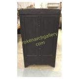 Diminutive European Wardrobe in Black Paint