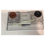 Glass Inkwell Desk Set