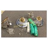 4 Hanging Lights W Crystals