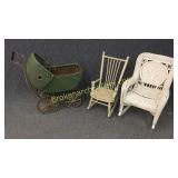 Vintage Baby Carriage, 2 Child