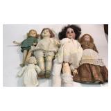 5 Vintage Dolls
