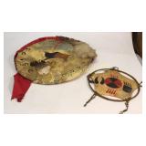 Painted Deer Hide Shield, Dream Catcher