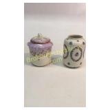 Limoge Jar, Belleek Vase