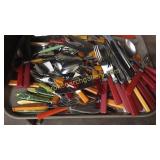 Group Bakelite Handle Flatware