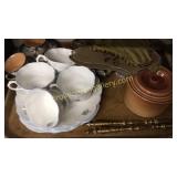 Group Mixed China, Tea Sets, Textile