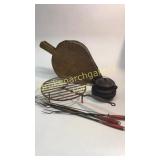 Spider, Bellows, Meat Utensils, Cast Pot