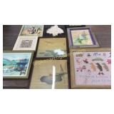 9 Pieces Framed Artwork