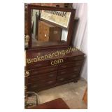 Cherry Dresser W Mirror