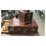 Leather Suitcase, Brooks Brothers Shoe Shine Kit