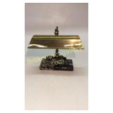 Brass and Marble Bankers Lamp