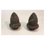 Pair Concrete. Acorn Finials